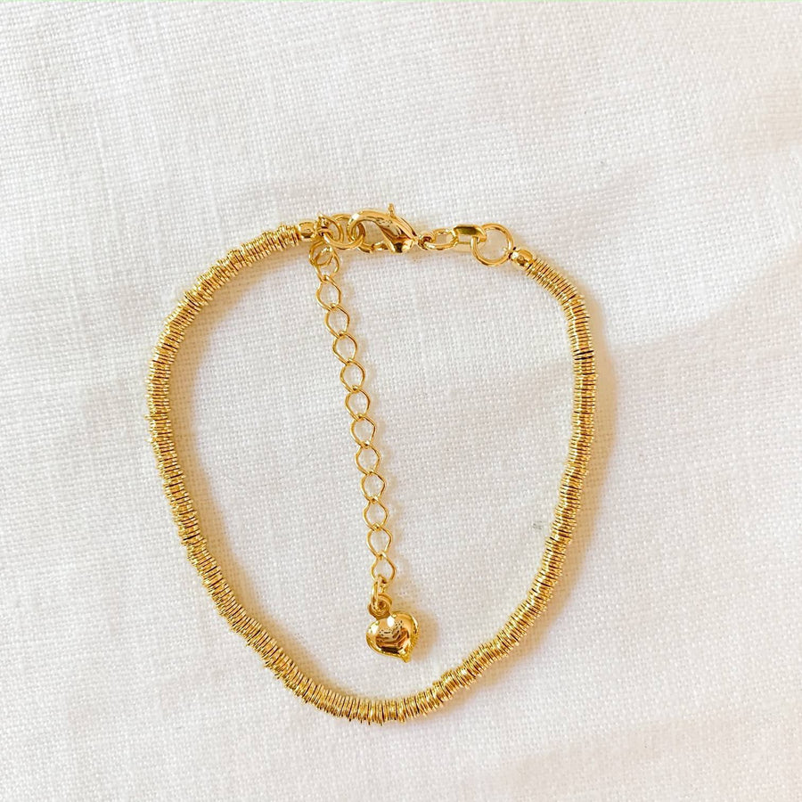 Pulsera miles de mostacilla argolla oro