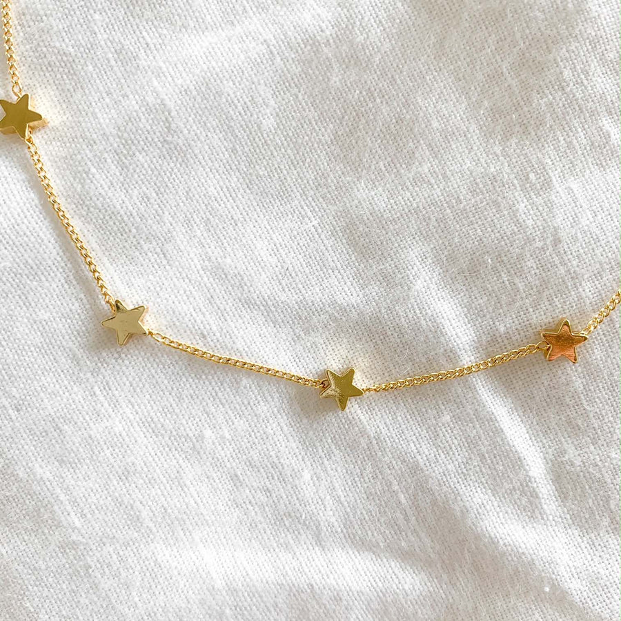 Collar Francisca estrellas oro