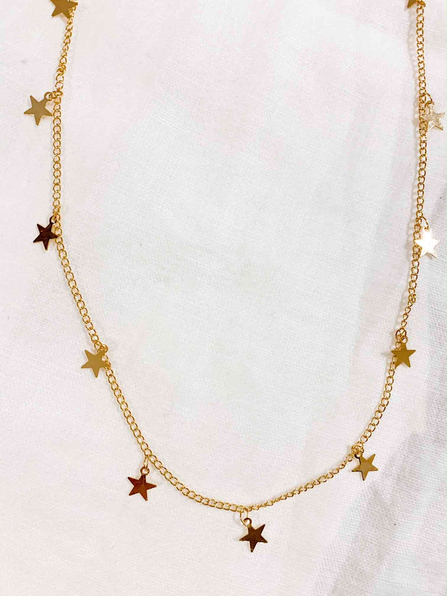 Collar Carolina estrellas oro